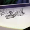 Güzel Yıldız Tasarımcı Küpe Saplama Diamond Crystal CZ Zirkon Küpe Küpe Kulak Yüzük Takıları