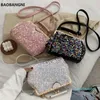 Torby wieczorowe cekiny modowe Wysokiej jakości skórzany crossbody dla kobiet 1234 torebki ramię i torebki Lady Cross Body