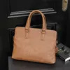 Briefcases Korean fashion business handbag new men's single shoulder leisure briefcase multifunctional computer file 230223