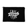 Cosmetic Bags I Was Normal 2 Kids Ago Organizer Bag Mom Life Print Fashion Women Makeup Storage For Traveling