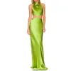 فساتين غير رسمية fufucaillm Womens Halter الطويل الموضة وصمة عار على ضمادة ضمادة الكوكتيل حفلة موسيقية Prom BodyCon 230223