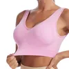 Camisoles Tanks Beauty Back Yoga Bra Women Padded Sport Removable Workout Wireless Fitness Tank Top Elastic Strap Cropトップベスト