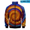 Heren Hoodies 3D Stand Kraagkraag Hoodie Driedimensionale Vortex kostuum Hip Hop Men Dames Zipper Jackets Sweatshirts met lange mouwen Tops