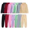 Calças femininas de duas peças conjunto de duas peças casual velo agasalho feminino outono inverno oversized com capuz manga longa hoodie calças esportivas conjuntos terno quente feminino 230222