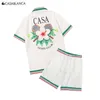 Casablanca Mens Shirt Top robe chemise Slim Fit casablanc chemises hommes Designer Casual vêtements TopQuality US Taille Designer chemise US 219n