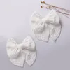 Hair Accessories Girl Clip Child Bows Hairpins For Baby Muslin Fabric Hairclip Double Layer Pin Toddler Princess Accesories Barette