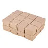 Jewelry Boxes 24pcs Kraft Jewelry Box Gift Cardboard Boxes for Ring Necklace Earring Womens Jewelry Gifts Packaging with Sponge Inside 230222