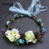 Haarclips Fashion Flower Series Pink Blue Rose Hairwear Bruidsmeisje Hoofdbanden Wedding Krans Accessoires Haarband Mooie