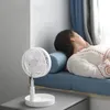 Telescopic Folding Fan Outdoor Pedestal Adjustable Rechargeable 7200mah Home Floor Table Desk Foldable Electric Air Cooling Fan