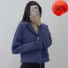 Femmes Brushed Full Zip Hoodie Jacket Sportswear LU-98 Yoga Outfits Hooded Workout Track Running Coat avec poches Outdoor Fleeces Thumb63