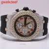 Moda de alta calidad Iced Out WatchesMens muñeca de lujo de corte redondo Lab Gr DDGU 9TU8