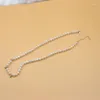 Kedjor zfsilver 925 sterling silver boll mode naturligt sötvatten pärla choker halsband smycken för kvinnor bröllop presenttrend