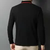 Herren Polos Mode Männliche Kleidung Baumwolle Polo Shirts Frühling Herbst Langarm T-shirt Koreanische Männer Revers Tops Business Casual Lose Jersey 230223