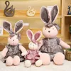 Little Rabbit Doll Plush Toy Cute Sleeping Throw Pillow Birthday Gift Action Figure Cartoon Tyg T230223243Y