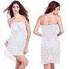 Women's Swimwear Matches Bikini 2023 Tube Top Strapless Beach Dress Big Large Women Loose Lace Sexy Plus Size Coverups