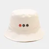 BERETS 2023 Four Seasons Cotton Flower Embroidery Bucket Hat Fisherman Autdoor Travel Sun Cap for Men and Women 03