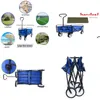 Andra trädgårdstillförsel oss Stock DHS Blue Folding Wagon Shop Beach Cart Collapsible Toy Sports Red Portable Travel Storage 307f Drop D DHJ4G