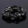 Strand 2023 Arrivée Cool Vintage Bracelets Pour Hommes Bracelets Rétro Alliage Élastique Noir Crâne Squelette Bracelet Bijoux Goutte