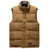 Gilets pour hommes 2023 marque hiver automne Vintage coton décontracté grande taille gilet col montant vestes sans manches M5XL 230223