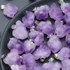 Natural Stone Irregular Amethyst Pendants Rough Healing Crystal Raw Ore Necklaces Men Women Jewellry