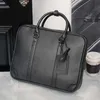 Briefcases business handbag trend large capacity men's Korean briefcase multifunctional computer file 230223