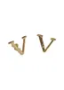 Pendientes de letras de oro y plata de marca de aro de alta calidad de diseñador de lujo para mujer, fiesta, boda, regalo de pareja, joyería de plata 925