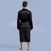 Men's Sleepwear 2023 Men's Solid Color Robe Thin Cardigan Nightgown Loose Long Sleeve Comfortable Bathrobe Pajamas Sleep Wear Q69