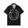 2023 Luxe Designer Shirt Herenmode Tijger Letter V Zijde Bowling Shirt Casual Shirt Heren Slanke Korte Mouw Overhemd Azië M-3XL