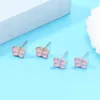 Stud Earrings Simple Fashion Small Butterfly Women's Oil Dripping Fresh Lovely