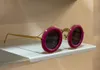 Gold Yellow Round Sunglasses Chunky Frame Party Sun Shades Women Men Designers Sunglasses Sunnies UV400 Eyewear with Box