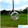 Essential Oils Diffusers Per Bottle Flower Empty Round Cube Glass Car Hanging Bottles Ornament Fragrance Drop Delivery Home Garden D Dhys6