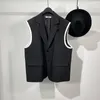 Gilets pour hommes, manteau sans manches, classique, Simple, Simple boutonnage, décontracté, mode, ample, grand gilet, printemps et automne