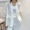 Damskie garnitury Blazers Kobiety Blazery odporne na słońce Summer Sheer Fashion Casual Korean Style Oddychający przytulny, całkowicie meczowy elegancki biuro kobiece 230223