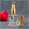 Parfymflaska 10 ml tom per flaskor Atomizer Glass återfyllbar med metallspray F472 Drop Leverans Health Beauty Fragrance Deodorant Dhosk