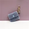 Porte-clés 10 pièces/lot bijoux de mode porte-monnaie en peluche porte-clés filles sac décorations pour femmes accessoires