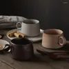 Mugs 380ml Japanese Pottery Coffee Mug Vintage Ceramic Tea Cup Latte Flower Cups Milk Water Home Decor Drinkware Gift
