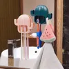 Cactus Toothbrush Holder Bathroom Toothbrushing Cup Bathrooms Mouthwash Cup Set Wall-mounted Toothpaste Toothbrushs Rack