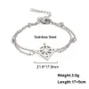 Länkkedja EUEAVAN 10st/Lot Witch Knot Charm Armband Kvinnor Rostfritt stål Guldfärg Irländska knutar Dubbelskiktskedja Armbandsmycken G230222