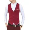 Men's Vests Arrival Dress For Men Slim Fit Suit Vest Male Waistcoat Casual Sleeveless Formal Business Jacket 230222