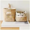 Storage Bags Nordic Style Hanging Wall Pocket Sack Sundries Organizer Cosmetic Organizers Cotton Linen Toy Drop Delivery Home Garden Dhxhb