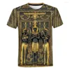Męskie T-shirty 2023 starożytny egipt 3D T-shirt z nadrukiem egipski Harajuku Streetwear koszula mężczyzna kobiet moda na co dzień z krótkim rękawem fajna koszulka topy