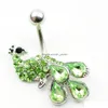 Navel Bell -knappringar D01571 3 Färger Peacock Style Belly med Mix Piercing Jewlery Body Drop Leverans smycken DHGARDEN DHQRH