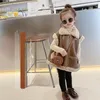 Hoodies Sweatshirts Children Clothing Autumn and Winter Clothes Korean Style Leather Vest Baby Casual Fashion Outside 230222