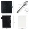 Notepads Moterm Luxe 2.0 Series A5 Size Planner Croc Grain Leather Notebook with 30MM Ring Agenda Organizer Notepad Journal Sketchbook 230223