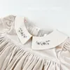 Sukienki dla dziewczynek Enkelibb dla dzieci marka 2023 Zimowa jesień długi rękaw słodka sukienka w stylu vintage