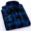 Camisas casuais masculinas camisa xadrez de flanela vermelha vestido de moda masculina camise