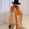 Moda mujer hombre diseñador bufanda bufandas para invierno para mujer y hombre 100% doble cara Cachemira abrigos largos regalo de Navidad