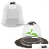 その他の庭用品6PCS Plant Bell ER Dome Antize Plastic Protector Mini Greenhouse Outdoor Protect Backyard Tools Drop Delivery DHA23