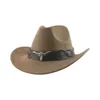 Cowboy hoed cowboy western cowgirl hoeden hoeden voor vrouwen cowhead riem luxe vintage casual fedoras man hoed sombrero hombre gorras