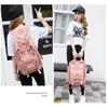 Bolsas de cintura Classic Women Backpack School Travel Trendy Versão coreana de grande capacidade 230223